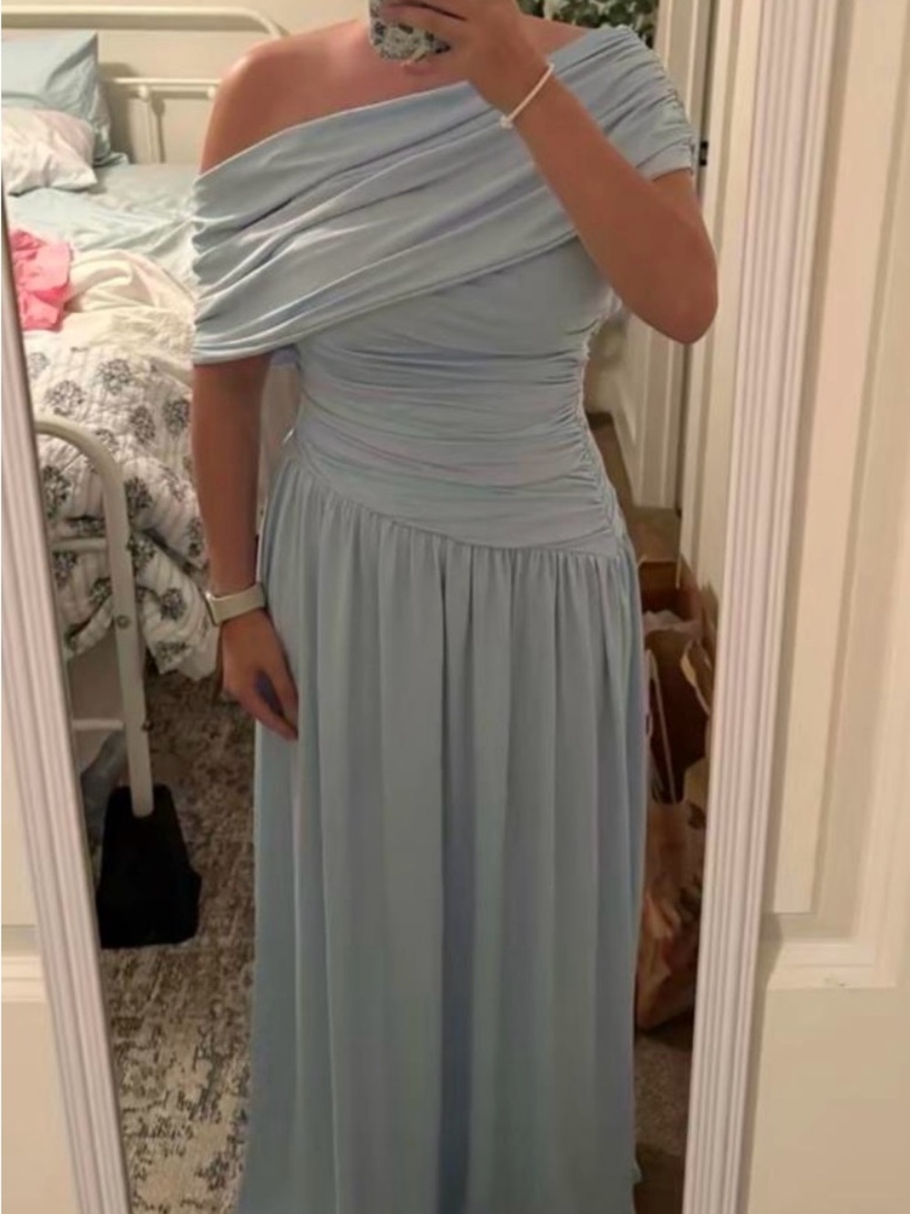One-Shoulder Ruched Dress - Picture 3 of 3